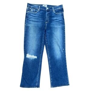👖 PAIGE Women’s Dark‎ Wash Distressed Jeans Size 32 Premium Denim